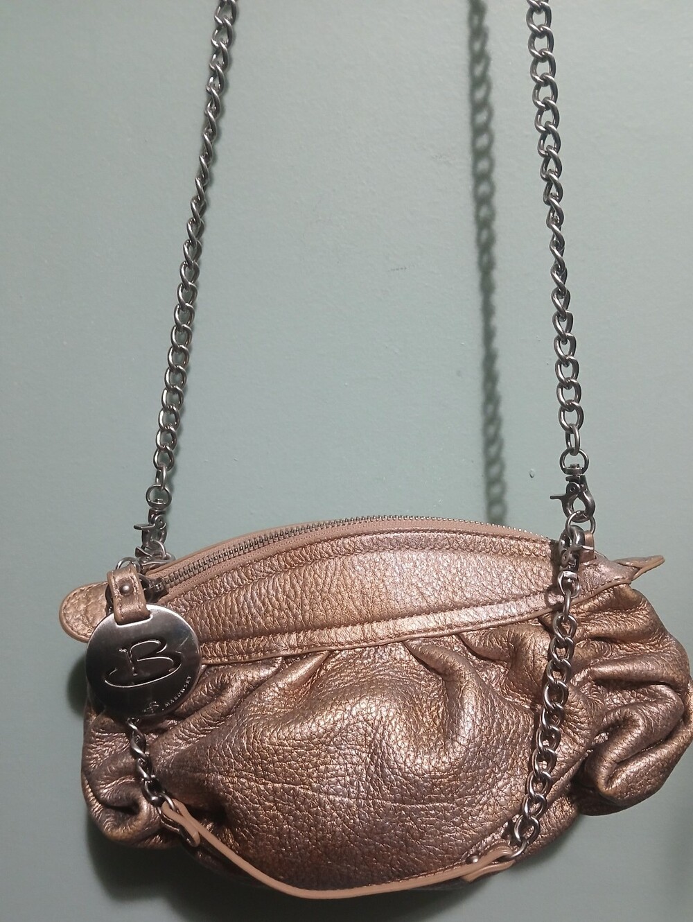 B Makowsky Metallic Gold Crossbody